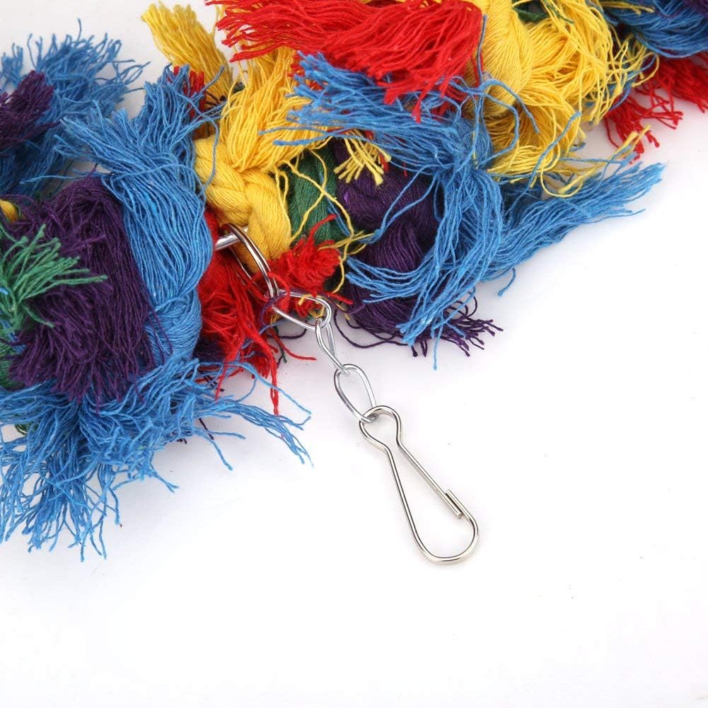 Litewoo Bird Parakeet Colorful Swing Toys,Cotton Rope Chew Hanging Bird Preening Garland Swing for Budgie Parakeet Cockatiel Macaw African Grey