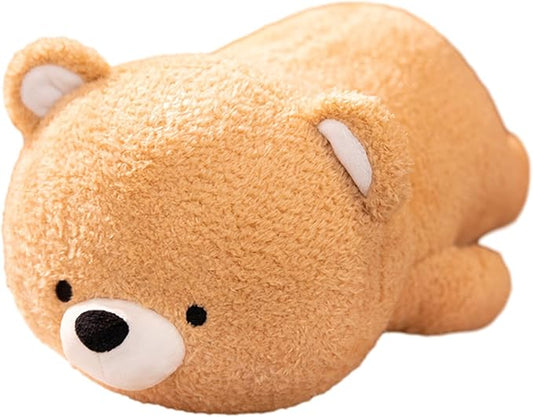 16 Inch Plush Beige Bear Stuffed Animal Hugging Pillow Cuddly Bear Plushies Anime Gifts for Kids and Lovers