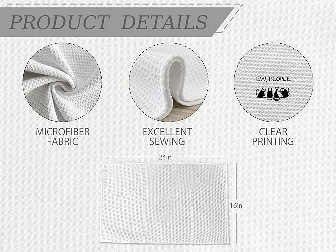 Funny Black Cat Kitchen Towel, Hand Towels for Kitchen,Dish Towels Gifts for Cat Lovers, 16 x 24 inches