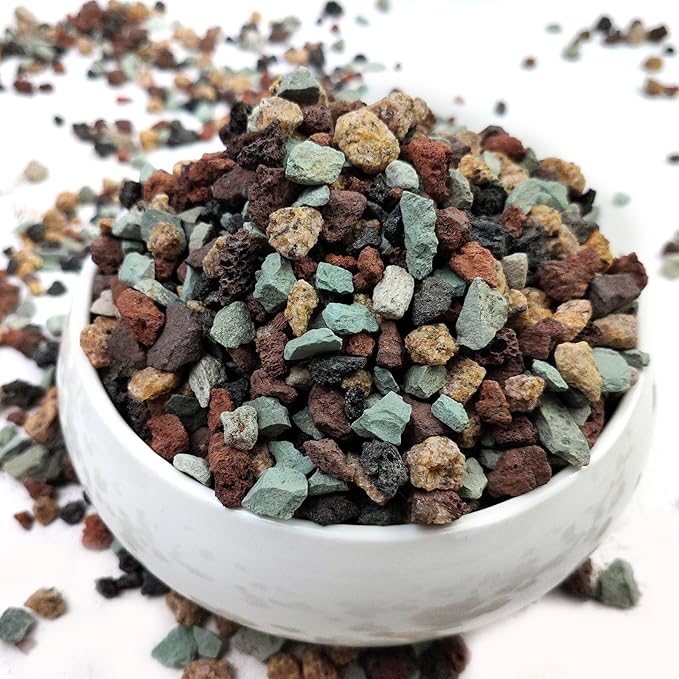 2 lbs Mix Horticultural Succulent Soil,1/4 Inch Pumice Gravel. Decorative Pebbles Lava Rock for Cactus, Bonsai, Orchid, Indoor Plants of Drainage, Ventilation and Root Growth