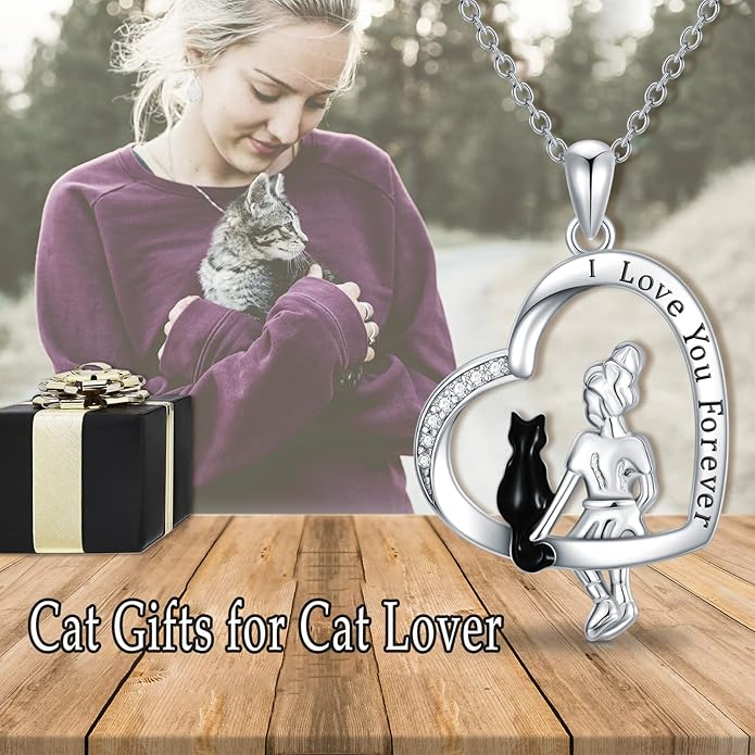 WINNICACA Sterling Silver Cat/Ladybugs/Cow/Cardinal/Hummingbird/Dragonfly Necklace for Women Exquisite Jewelry Gifts for Birthday, Christmas Gifts for Mother and Daughter