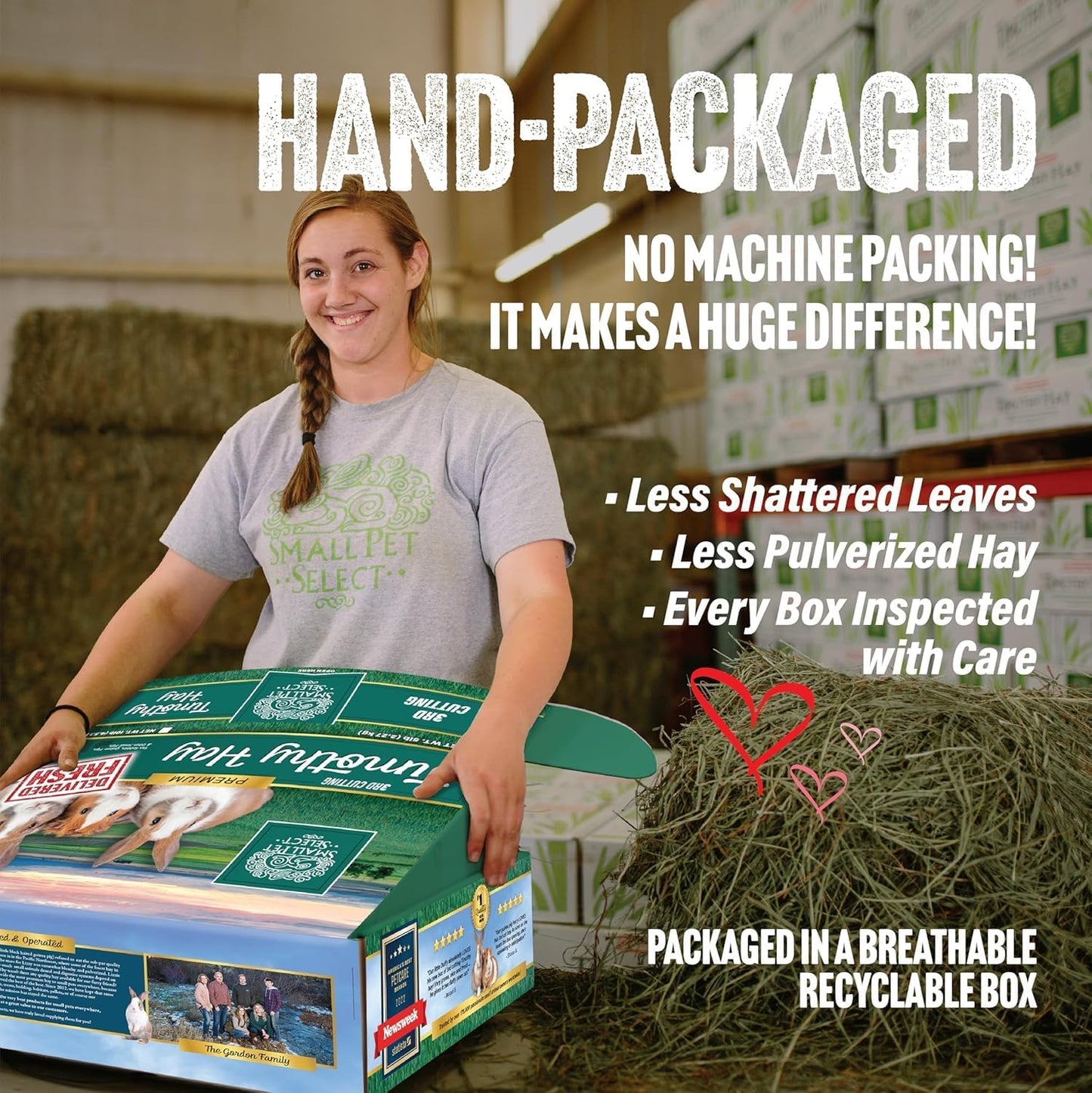 Small Pet Select-Sampler Box, 2ND Cutting, 3RD Cutting Timothy Hay, Oat Hay, & Orchard Hay