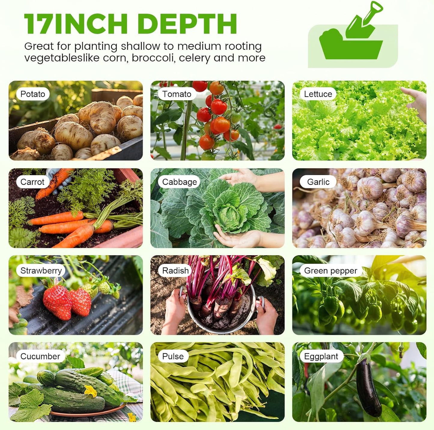 Land Guard 18“ Tall Outdoor Metal Raised Garden Bed, Oval Deep Root Planter Box for Vegetables, Flowers, Herbs, 89 Gallon Capacity - Cream Yellow