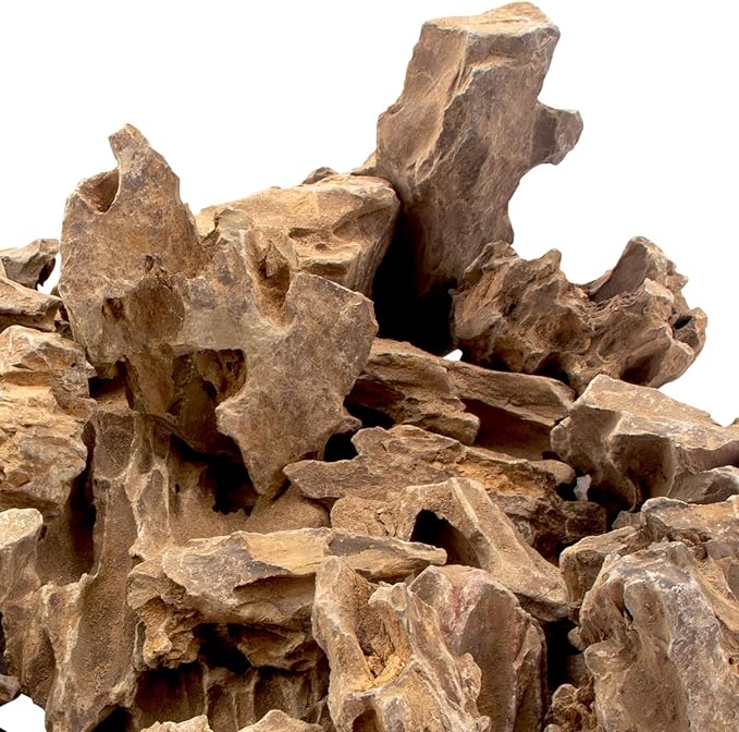 18.1 Pounds Natural Dragon Stones for Aquascaping Terrariums,Aquarium Dragon Ohko Rock (2.1 to 7.2 inch)