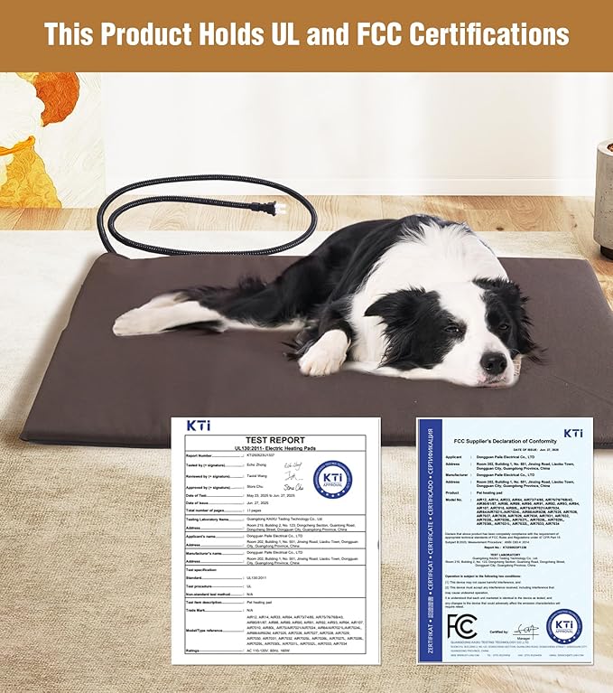 GUTINNEEN Heated Dog House Outdoor with Electric Heating Pad, Insulated Wooden Dog Kennel with 360Β° Rotating Feeding Bowl, Anti-Chewing Metal Frame, Natural Wood Color