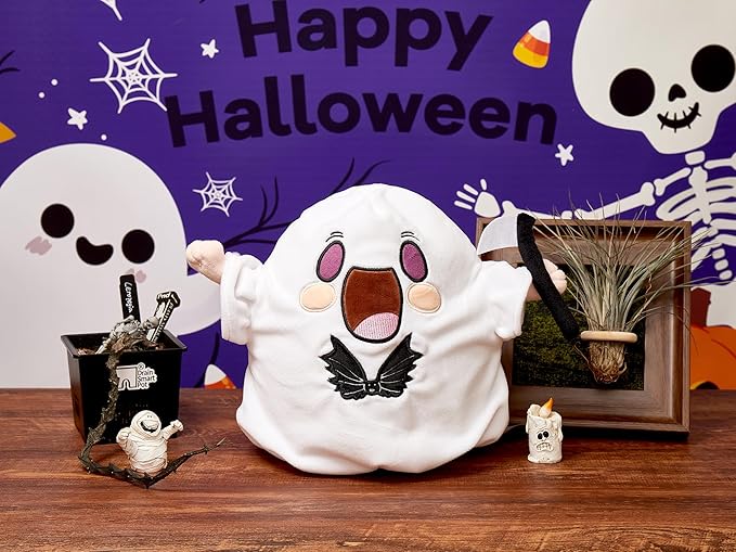 1 Pcs Halloween Ghost Pillow, Soft Plush Ghost Throw Pillow with Scythe, Cute Halloween Decor for Home, Couch, Bed, Gift, Spooky Decorative Pillow for Kids and Adults, 9.4''