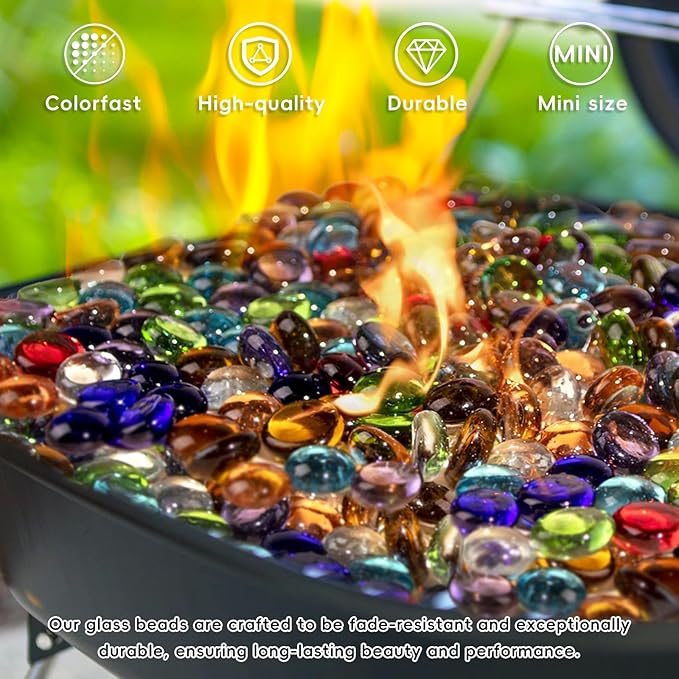 1 LB Green Glass Marbles, Mini Flat Glass Beads~150 PCS for Vase Fillers, Floral Bottom Mancala Gems Pebbles Fish Tank Rocks for Table Aquarium,Home Decor Art Craft Supplies(0.5"~0.7")