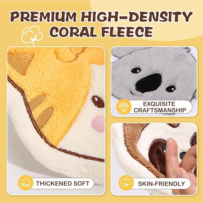 2 Pack Raccoon Hand Towels Set for Bathroom: Gifts for Her Cat Lovers Cute Cat Raccoon Pattern Kitchen Towels Drying Your Hands Pads - Women Mom Wife Sister Friend Coworker Gifts