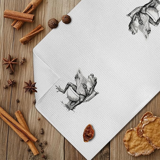 Funny Bathroom Hand Towels,Frog Gifts for Women,Frog Bathroom Decor,16x24 inch