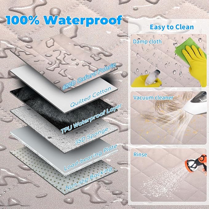 URPOWER Back Seat Extender for Dogs - Hard Bottom Dog Car Seat Cover Holds 400 lbs, Waterproof Dog Hammock Dogs Bed for Cars, SUVs & Small Trucks, Pet Backseat Protector with Mesh Window & Large Space