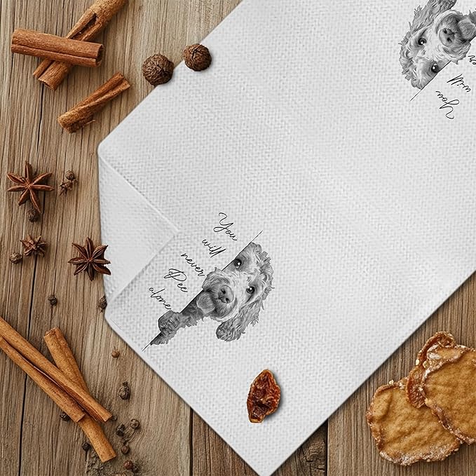 Funny Goldendoodle Dog Hand Towels, You Will Never Pee Alone Funny Bathroom Hand Towels, Goldendoodle Gifts, Dog Bathroom Decor, 16x24 Inches