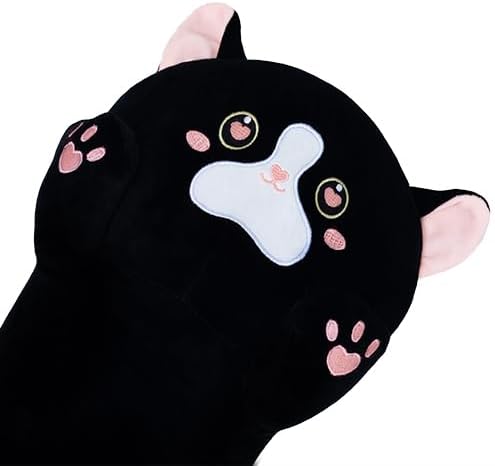 Long Cat Plush Body Pillow, Cute Cat Plush Toy Pillows with Wings, Stuffed Animals Kitten Soft Plushies Gifts for Kids Girls Girlfriend(AngelCat Pink, 35.4in/90cm)