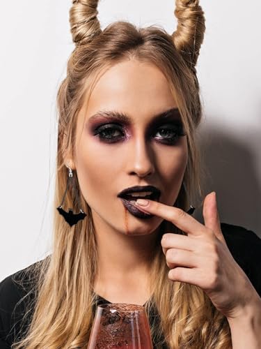 5-26Pairs Halloween Thanksgiving Fall Christmas Theme Earrings Set Holiday Earrings Halloween Stud Earrings Set Spider Pumpkin Ghost Bat Web Skull Drop Earring Holiday Jewelry Gifts