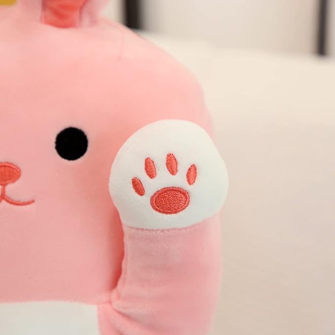 29.53" Bunny Plush Pillow - Cute Cartoon Sleeping Body Toy, Soft Stuffed Animal Easter Gift for Kids (Pink)