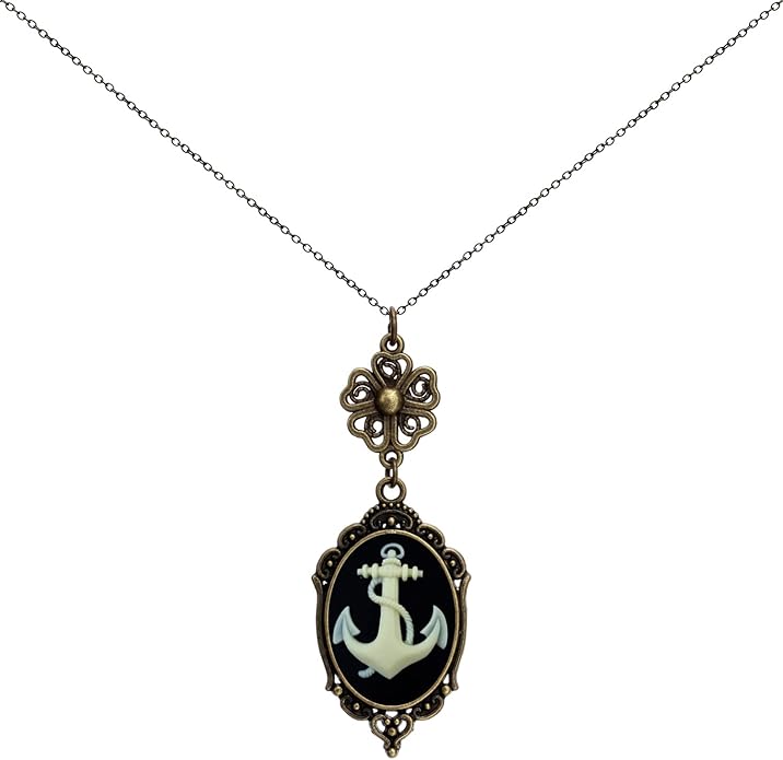 Yspace Lucky Clover Cameo Necklace Best Friend Heart Charms Jewelry 2 Chain Deluxe Gift