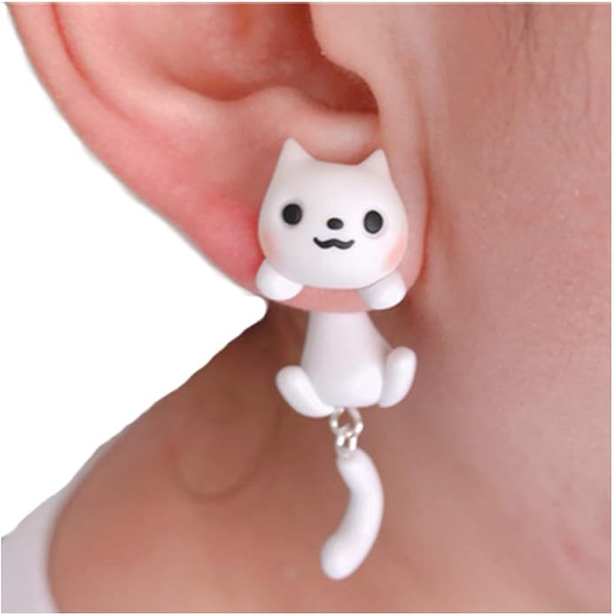 ZaH Pair of 925 Silver Earring Cartoon Animal Jewerly Gift Earring for Women, Men, Kids