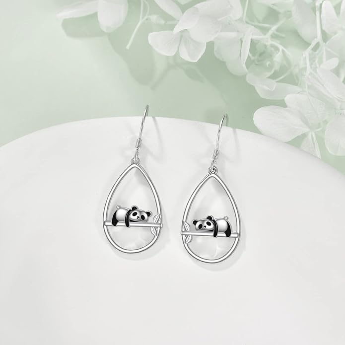 YFN Animal Earrings Sterling Silver Animal Heart Hoop Dangle Earrings Cute Jewelry Gifts for Women