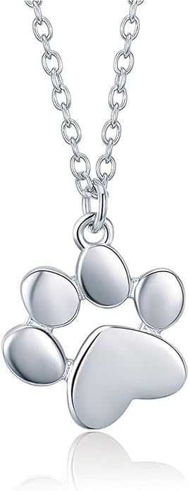 925 Sterling Silver Dog Paw Cat Panda Necklace for Women Cute Dainty Animal Pendant Necklace Gifts for Cat Mom Animals Lover…