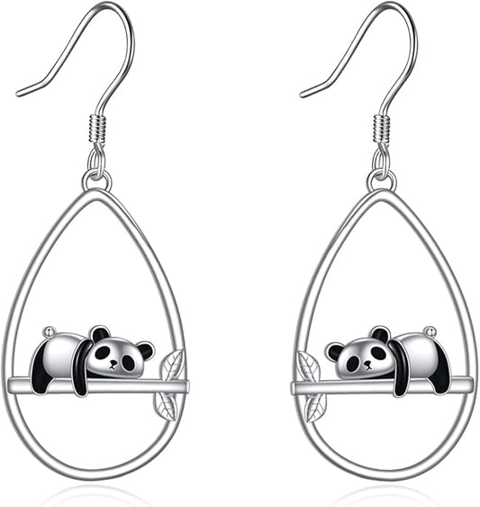 YFN Animal Earrings Sterling Silver Animal Heart Hoop Dangle Earrings Cute Jewelry Gifts for Women