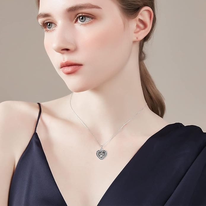 Horse/Bunny/Dog/Cat Necklace 925 Sterling Silver Women with Animal Pendant Necklace Jewelry Gifts for Women Animal Lovers