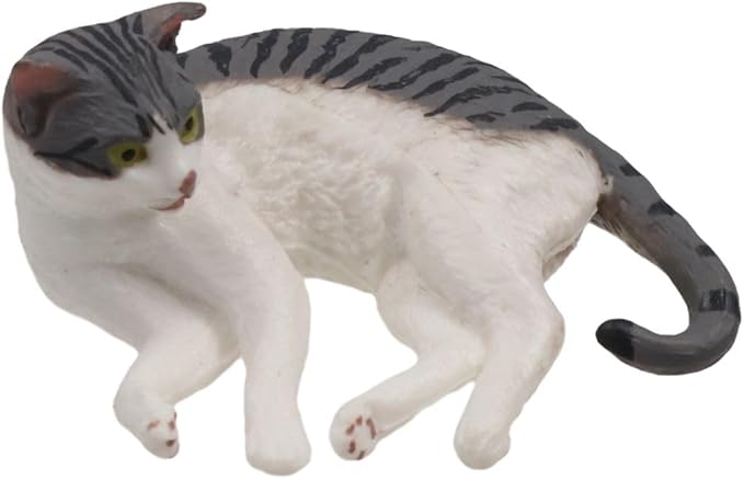 2 Pcs Cat Figurines, Plastic Cat Figures Realistic Kitten Model Cats Ornament Mini Cute Simulation Cat Home Decor