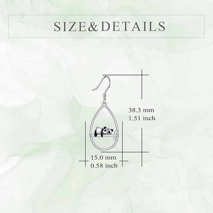 YFN Animal Earrings Sterling Silver Animal Heart Hoop Dangle Earrings Cute Jewelry Gifts for Women