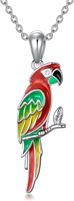 925 Sterling Silver Lab Grown Diamond Animal Necklace Cat/Bear/Bee/Dolphin/Dragonfly/Horse/Hummingbird/Koala/Parrot/Penguin/Pigeon/Sea Turtle/Starfish Lab Grown Diamond Necklace Gift for Women