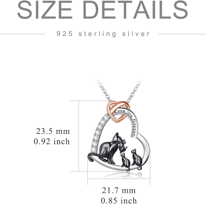 Mothers Day Gift for Mom 925 Sterling Silver Mama Bear/Dinosaur/Cat/Bird/Chicken Necklace with 1 2 3 4 5 Cubs Jewelry for Women Wife Grandma