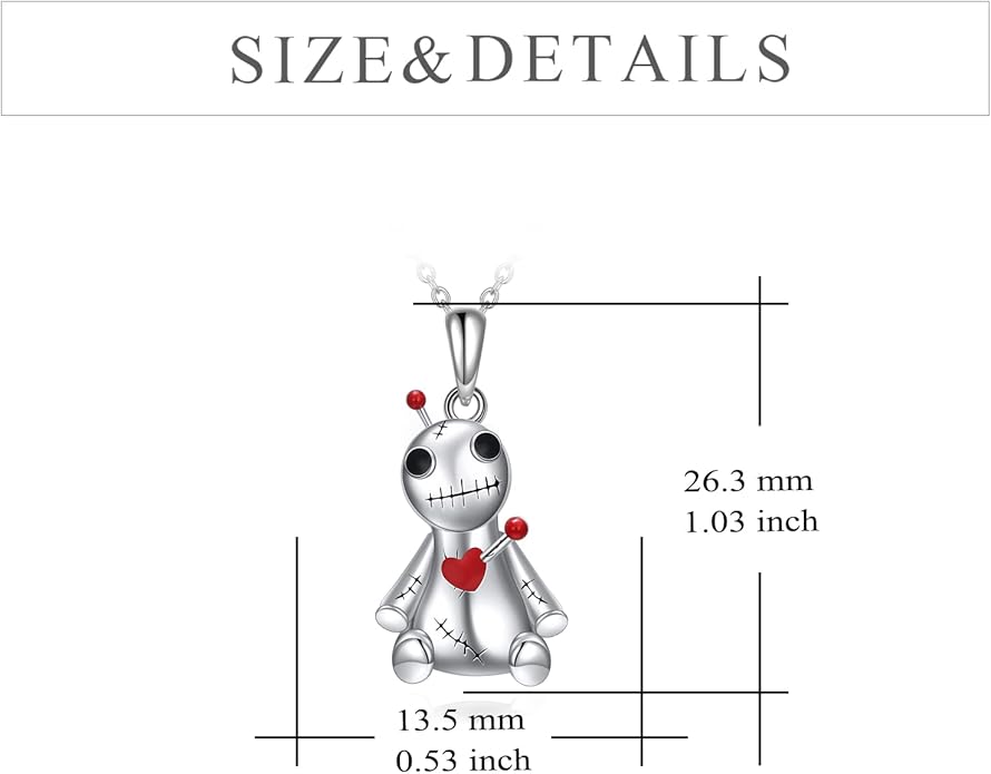 YFN Gothic Necklace Sterling Silver Wiccan Witch Pendant Goth Jewelry Witchy Gifts for Women Men