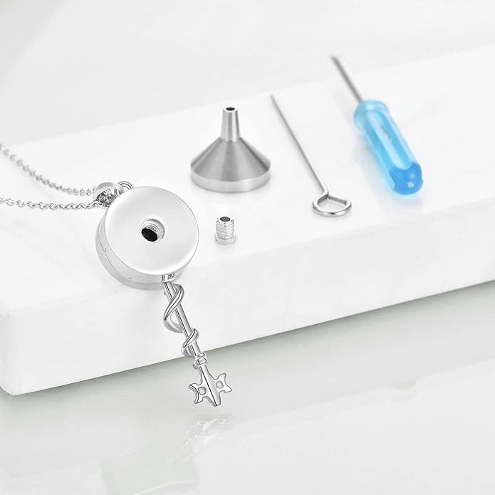 URONE Urn Necklaces for Ashes 925 Sterling Silver Abalone Shell Tree of Life Cremation Jewelry for Ashes Memory Jewelry for Women Men