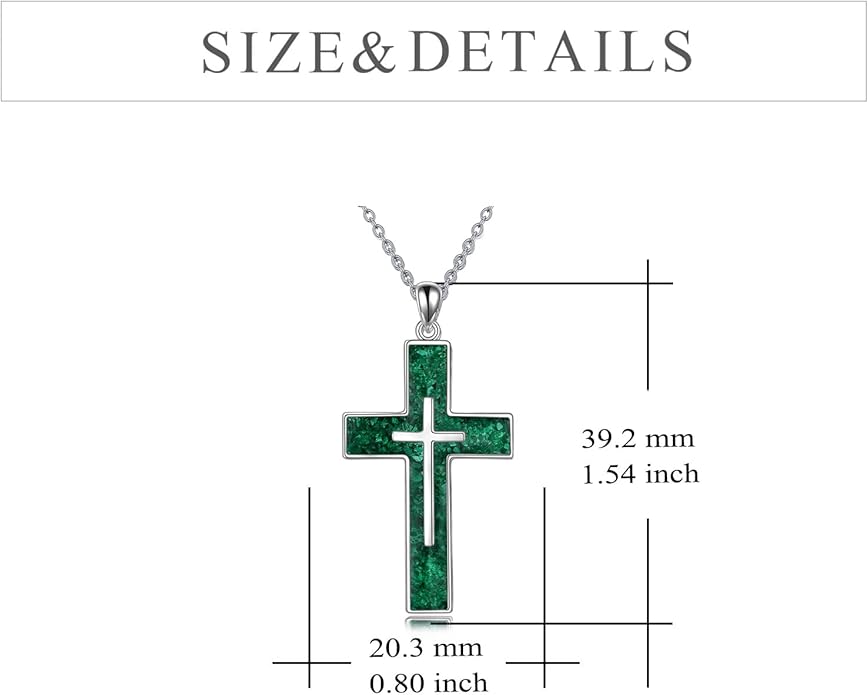 YFN Cross Necklace Sterling Silver Religious Cross Pendant Jewelry Christian Gifts for Women Men