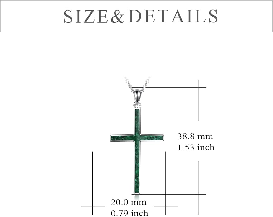 YFN Cross Necklace Sterling Silver Religious Cross Pendant Jewelry Christian Gifts for Women Men