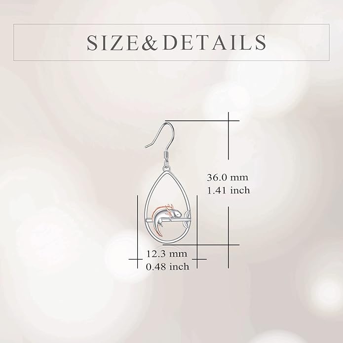 YFN Animal Earrings Sterling Silver Animal Heart Hoop Dangle Earrings Cute Jewelry Gifts for Women