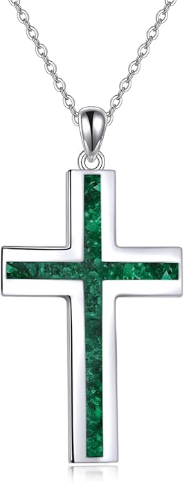 YFN Cross Necklace Sterling Silver Religious Cross Pendant Jewelry Christian Gifts for Women Men