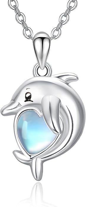 Dreamboat Moonstone Animal Pendant Necklace for Women 925 Sterling Silver Cute Animals Jewelry Gifts