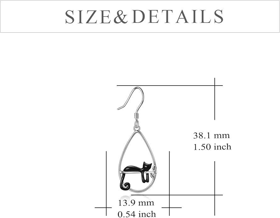 YFN Animal Earrings Sterling Silver Animal Heart Hoop Dangle Earrings Cute Jewelry Gifts for Women