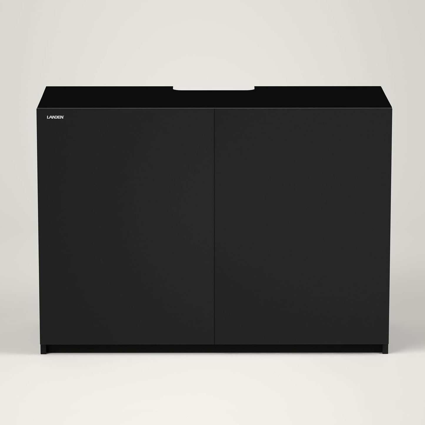 LANDEN Aquarium Wooden Stand and Cabinet for up to 72.2 Gal Tank, Fish Reptile Sea Salt WaterTank Stand, Nano Foam Leveling Mat Included, W47.2xD19.7xH31.5 in, Wooden Matte Black Painted(Stand Only)
