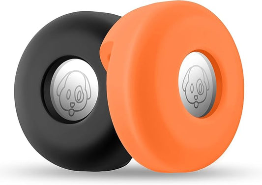 Airtag Holder for Dog Collar, Cibaabo Silicone Air Tag Case Cover Compatible with Apple Airtags for 0.8-1.2inch Cat Pet Collar Harness Loop