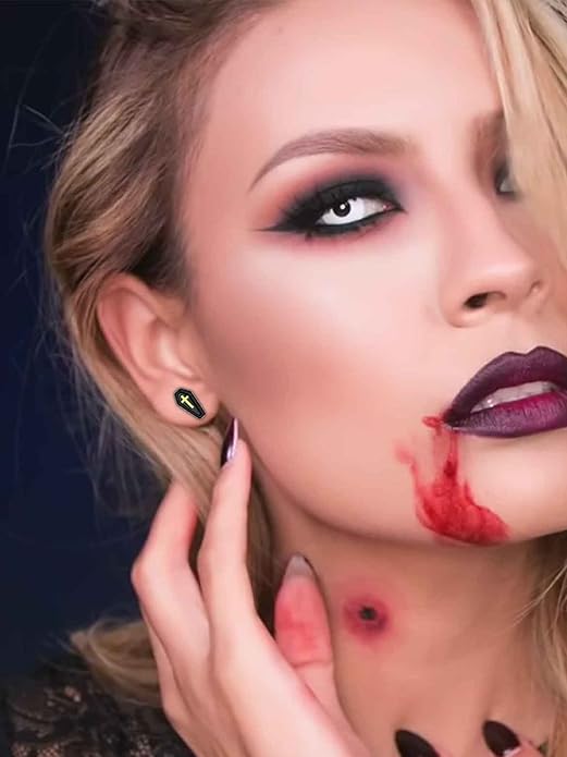 5-26Pairs Halloween Thanksgiving Fall Christmas Theme Earrings Set Holiday Earrings Halloween Stud Earrings Set Spider Pumpkin Ghost Bat Web Skull Drop Earring Holiday Jewelry Gifts