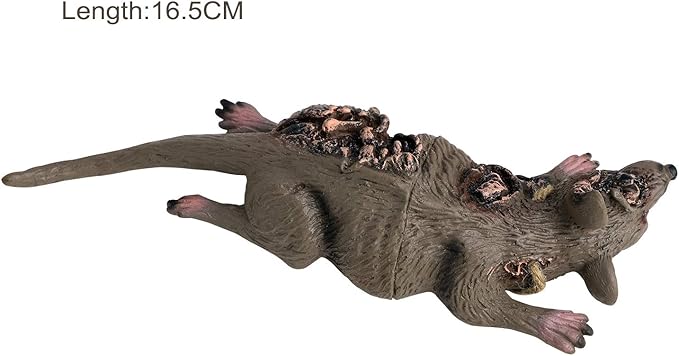Halloween Decor Haning Rat Prop Realistic Looking Spooky Mice Rats Fake Dead Mouse Terrible Prank Props Cats Dogs Interesting Toys Halloween Party Favors Vampire Rats for Haunted House Decoration