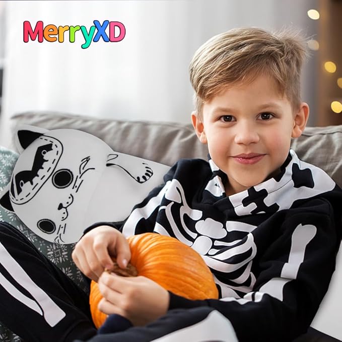 MerryXD Kawaii Long Cat Plush Body Pillow,36”Soft Cute White Stuffed Animals Plushies, Kids Big Doll Toys, Ideal Gifts for Cuddles,Girls,Girlfriend,Boys,Birthday,Christmas,Halloween,Valentine's Day