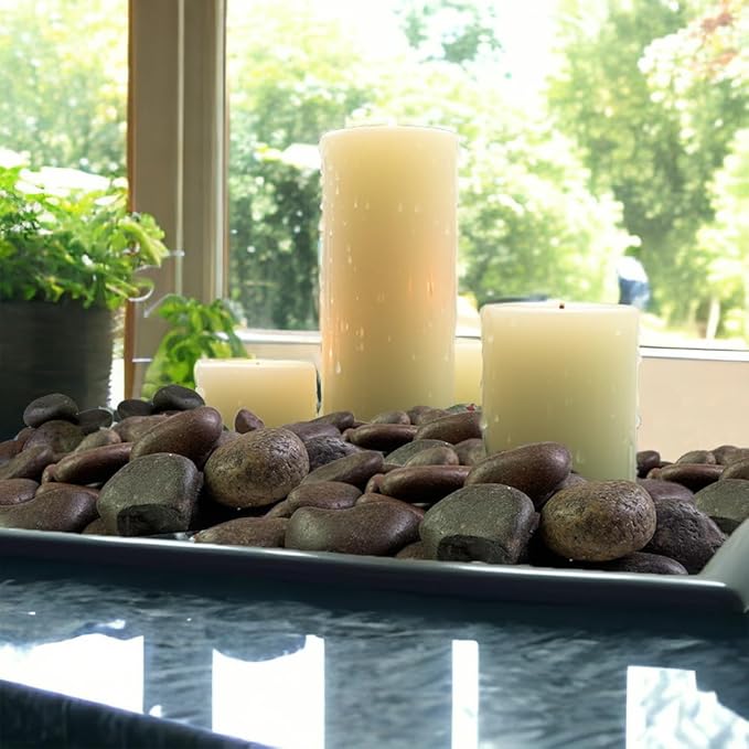 HappyFiller Natural Decorative Red Pebbles Polished Gravel Rocks Stones for Aquarium,Fish Turtle Tank,Outdoor Indoor Plants Top Dressing,Succulents Soil Cover,Garden Landscaping,18 LB