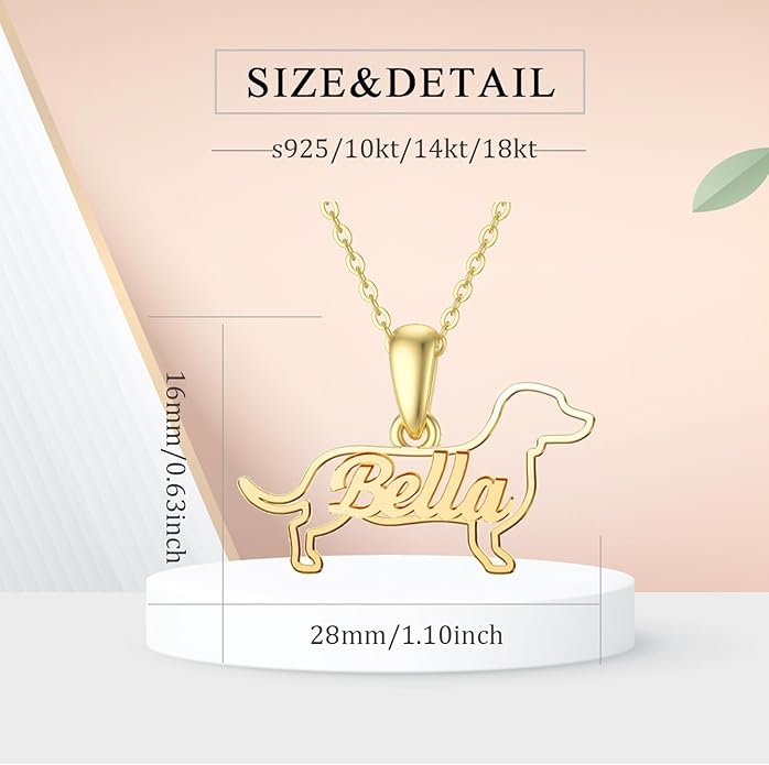 925 Sterling Sliver Yorkshire/Corgi/Labrador/Pug/Bulldog/Paw Print/Cross Necklace Cute Puppy Dog Necklace Jewelry Birthday Gifts for Women Girls Dog Lovers