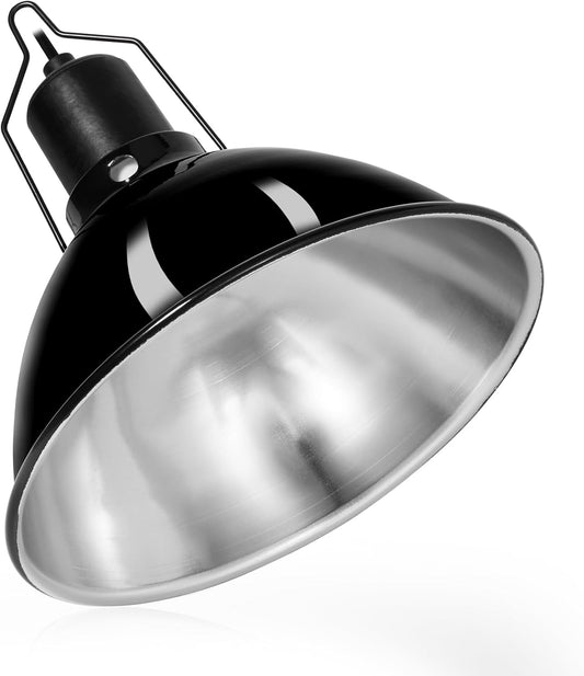 8.5inch Dome Reptile Heat Lamp Reptile Light Fixture UVB Light Fixture Max 150W for Bearded Dragon, Turtles, Snake and Lizard Terrarium