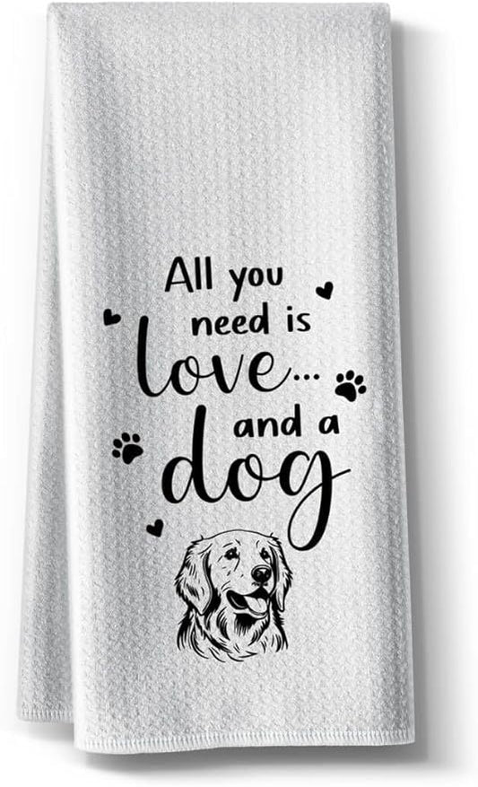 Funny Dog Lover Themed Kitchen Towels,16 x 24Inch Dishcloth,Microfiber Bar Drying Hand Cloth Absorbent Tea Towel,Ideal Gifts for Doggy Owner Mom Hostess Women New Home Housewarming