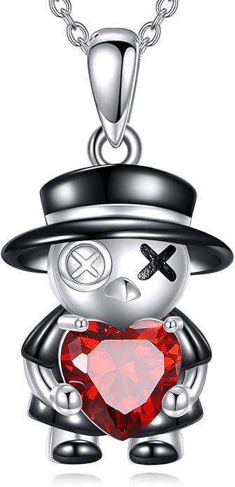 YFN Gothic Necklace Sterling Silver Wiccan Witch Pendant Goth Jewelry Witchy Gifts for Women Men