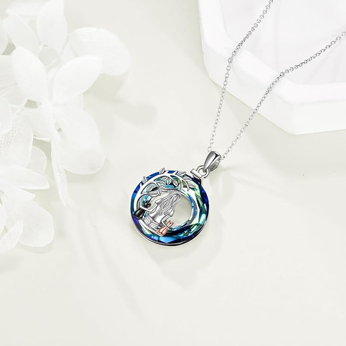 YFN Cat Necklace Sterling Silver Jewelry for Women Cat Jewelry Gifts