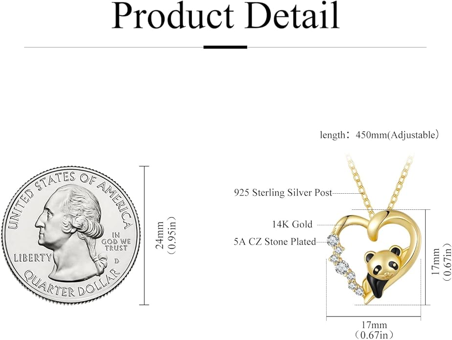 925 Sterling Silver Dog Paw Cat Panda Necklace for Women Cute Dainty Animal Pendant Necklace Gifts for Cat Mom Animals Lover…