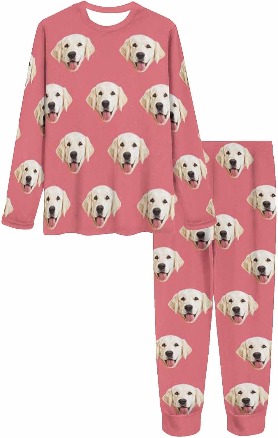 MyPupSocks Custom Face Pajamas Sets for Women, Personalized Photo Sleepwear XS-XXL