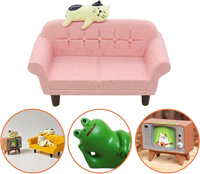 Frog Figurine Mini Frogs Miniature Frog Figurines Frog Gifts for Women Cute Office Desk Decor